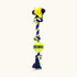 Petsport Twisted Chews Mini Three Knot Cotton Rope with Tuff Ball Dog Toys-12/1.8 inch